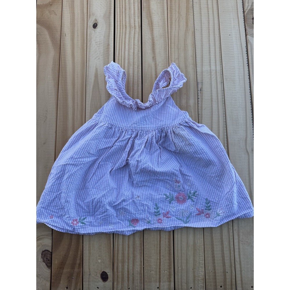 Catherine Malandrino‎ Toddler Girl Striped Sundress 3t Embroidered Flowers